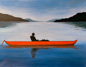 Early Morning - Orange Canoe